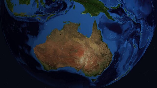 Satellite Zoom Animation to Maputo Mozambique City Lights at Night