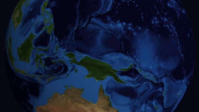 Satellite Zoom Animation from Space to Kigali Rwanda at Night