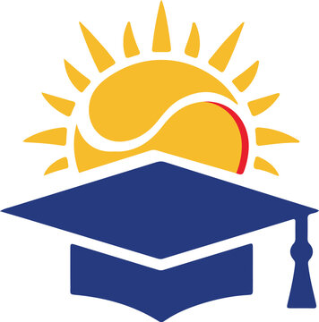 Convocation logo icon, minimal design, sun
