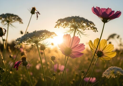 Sun-Drenched Wildflowers: High-Key Floral Editorial
