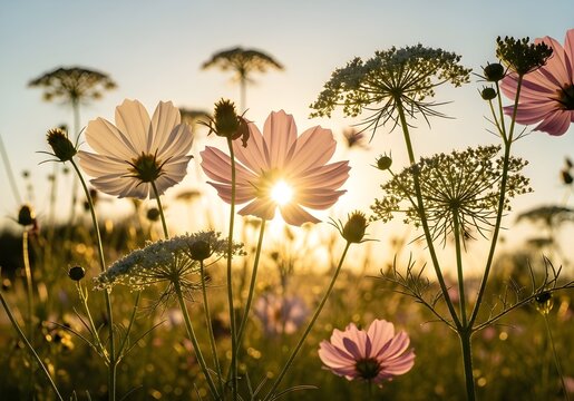 Sun-Drenched Wildflowers: High-Key Floral Editorial