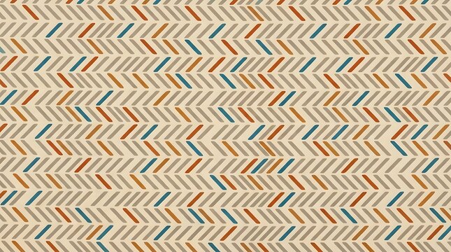 Modern retro seamless pattern with colorful herringbone stripes and earthy tones.