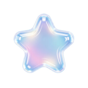 Squishy, ​​dreamy, cute 3D star icon