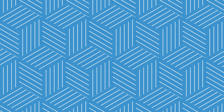 seamless grid metal geometric pattern with hexagon cube square shapes wallpaper.