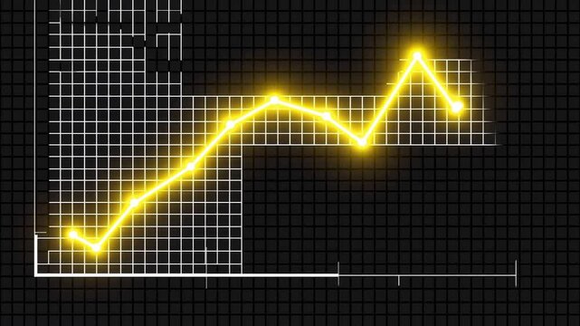 Corporate profit success shown by upward golden step graph.