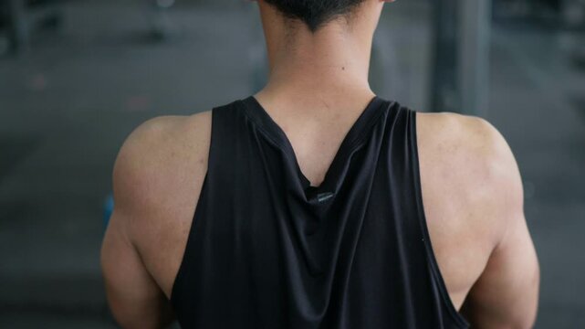 Strength training session gym fitness image indoor environment close-up view bodybuilding concept