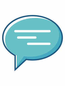 A vibrant digital speech bubble illustration featuring a rounded modern chat icon for online communication messaging apps social media interaction interfaces business dialogue connectivity and feedbac