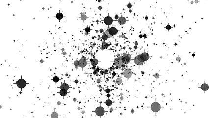 Fototapeta premium Abstract Molecular Structure Isolated on White Background