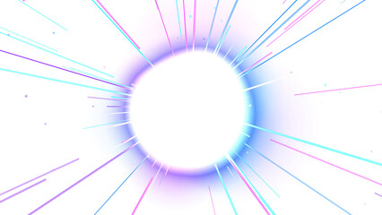 Abstract Glowing Circle with Energy Lines Bursting © ImageFlow 
