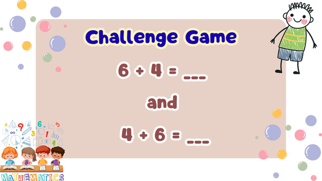 Engaging educational graphic for young students, visually presenting fundamental addition problems to cultivate early numerical fluency and foundational math skills development