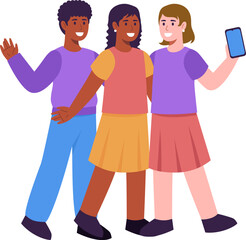 Fototapeta premium Friendship Character Illustration