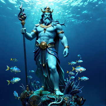 Ancient sea god Pontus, king of all marine life