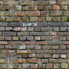 Obraz premium Distressed Rustic Brick Wall Texture with Weathered Surface and Vintage Aesthetic