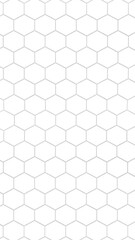 Fototapeta premium Simple vertical image of a white and gray geometric honeycomb pattern