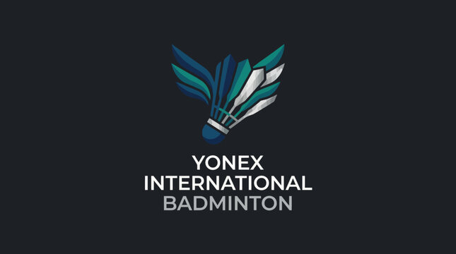 The logo represents the Yonex International Badminton event, featuring stylized shuttlecocks that embody movement, agility, and the spirit of competition in sports.