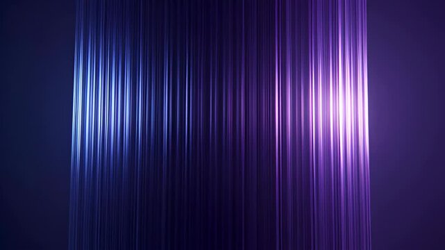 Neon vertical light streak glow gradient purple blue abstract background glowing futuristic vertical light streaks reflective texture metallic sheen curtain effect