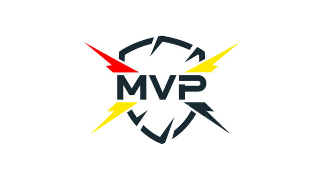 MVP logo with lightning bolts emblem.