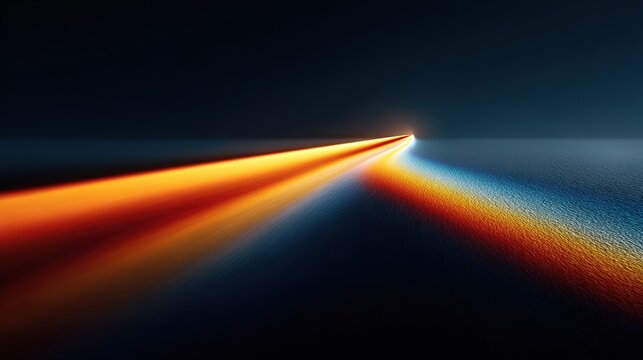 Abstract dark blue background with colorful dynamic light rays, gradient texture and speed lines, hyper-realistic detailed design with cinematic volumetric lighting, sharp focus and copy space for tex
