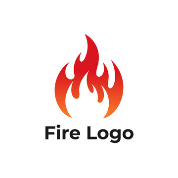Abstract flame vector logo, Creative fire icon design, Bonfire silhouette branding symbol, Modern flame identity