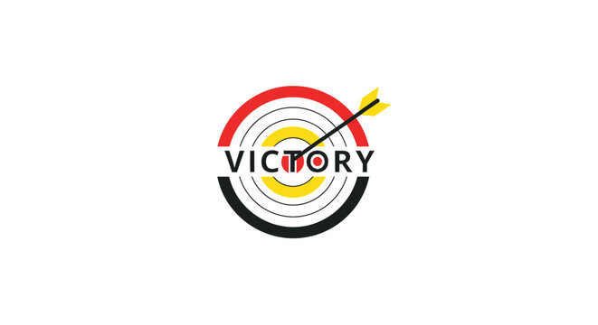 Victory target logo with arrow.