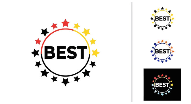 Collection of best rating starburst logos.