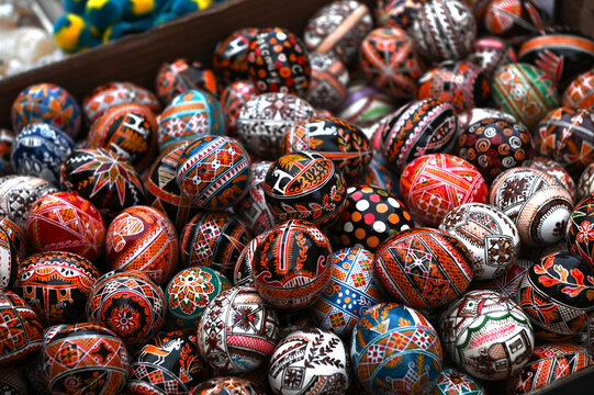 Mix of easter eggs with the traditional designs.