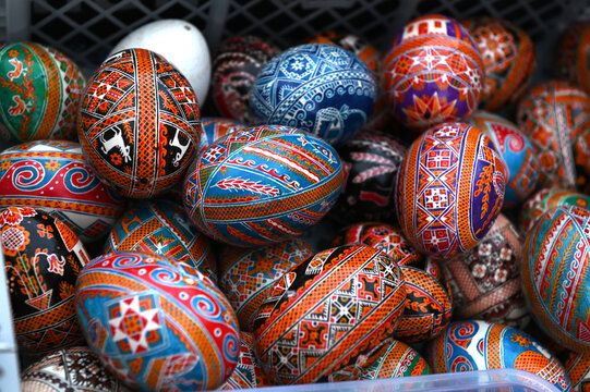 Mix of easter eggs with the traditional designs.
