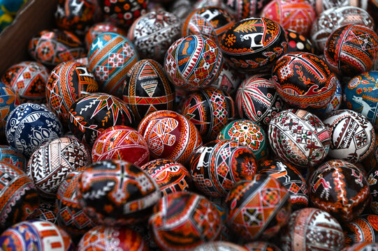 Mix of easter eggs with the traditional designs.