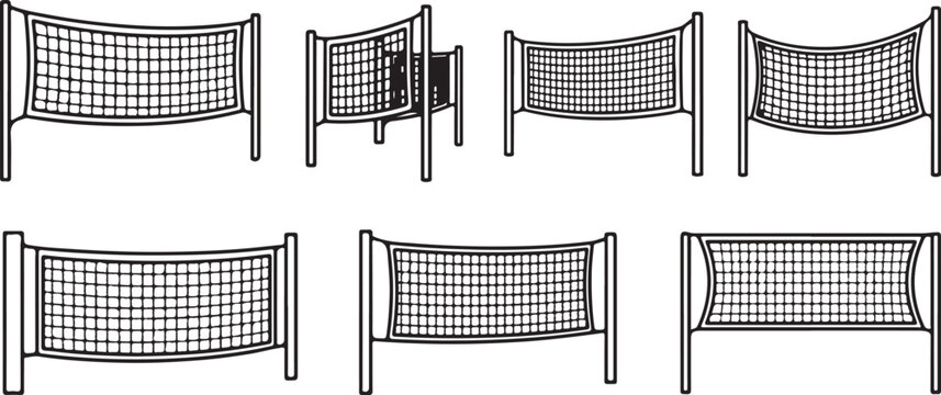 Various three-dimensional geometric shapes with wireframe grids Vector