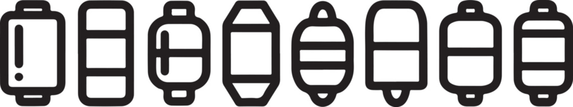 Black digital clock numbers on a white background Vector