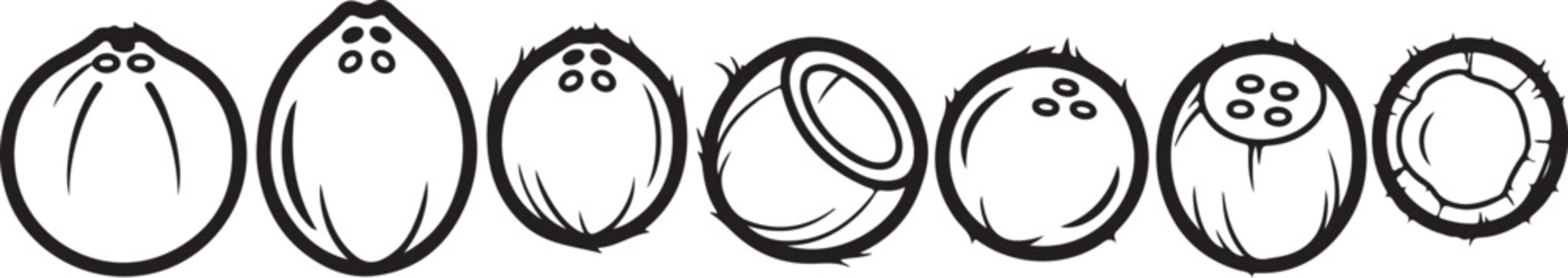 Examples of knots and links in mathematical topology diagrams Vector