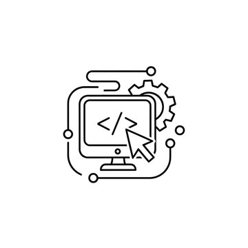 Modern Software Development and Coding Programming Interface Illustration