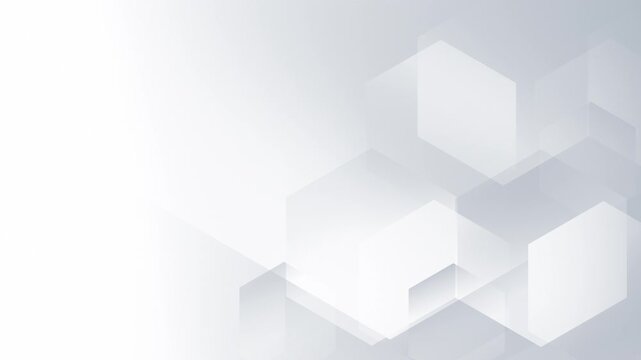 4k Light gray abstract blockchain background with geometric layers and subtle motion seamless loop, futuristic data network system