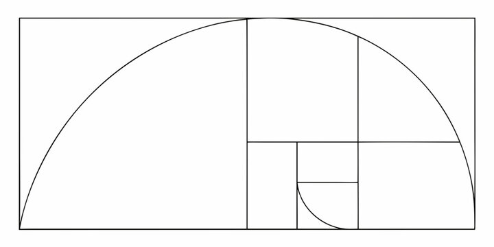Geometric illustration of the golden ratio within a square frame