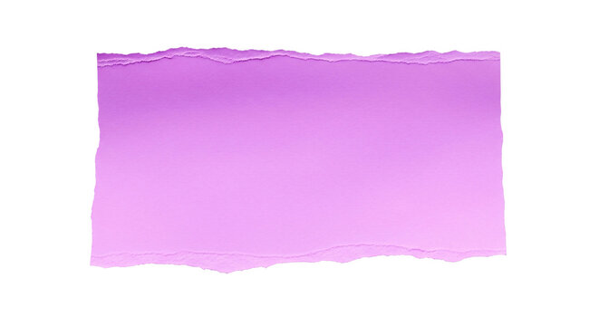 Torn paper rectangle with pink gradient and rough edges.