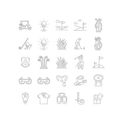 Fototapeta premium golf icons set vector illustration flat design