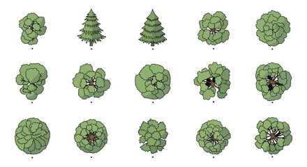 Landscape Design CAD Set – Trees, Bushes & Garden Elements © RNB DESIGN