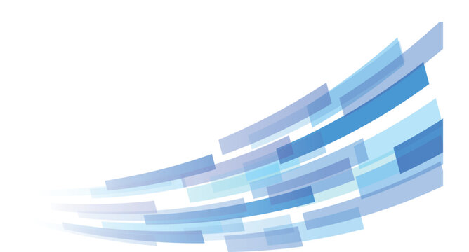 四角いラインの流線背景（ブルー）