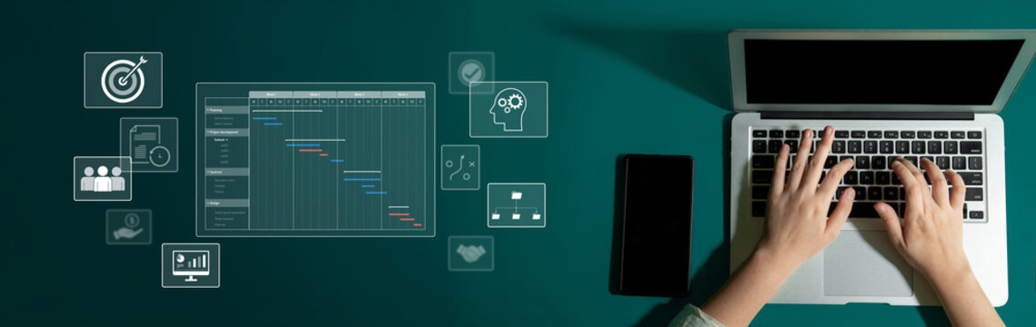 Project management dashboard showing timeline, tasks, milestones, and workflows for planning, tracking, and executing successful business or team projects Latch