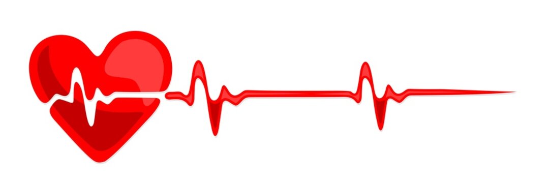 The stylized heart symbol with cardiogram.

