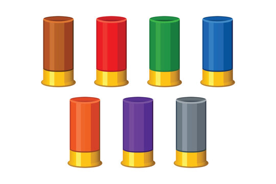 colorful shotgun shell cartoon illustration