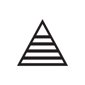 Black pyramid diagram with five horizontal layers representing clear steps
