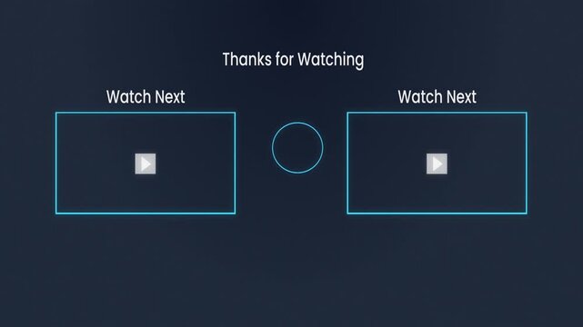 Clean Minimal YouTube Outro End Screen Template Modern Subscribe Animation 4K