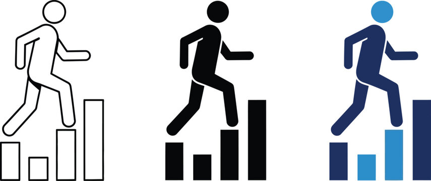 Progress and growth three stages of achievement and career advancement