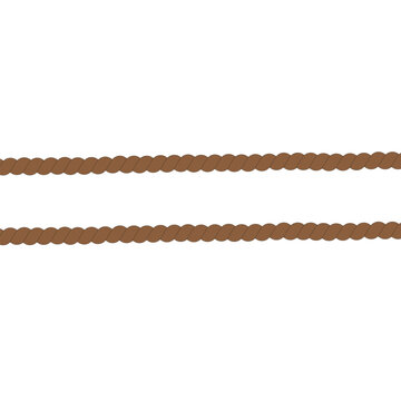 Twisted and Straight Rope &ndash; String Rope Texture Isolated on White Background