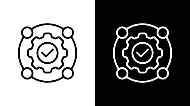 Project Execution White Icon Set Design