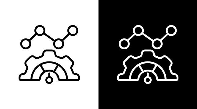 Performance Metrics White Icon Set Design