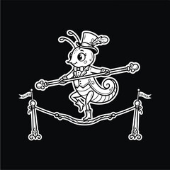 Fototapeta premium Insect Wearing Top Hat.