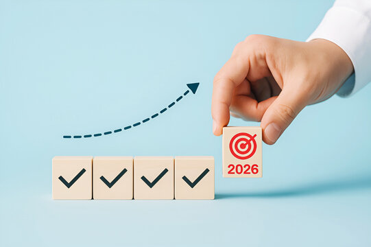 Business Goal Setting for 2026 &ndash; Growth Strategy and Achievement Concept