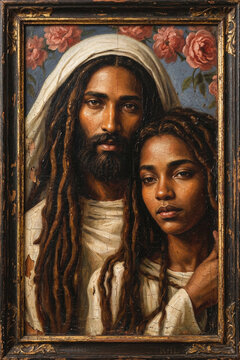 Illustration of Jesus and Mary Magdalene